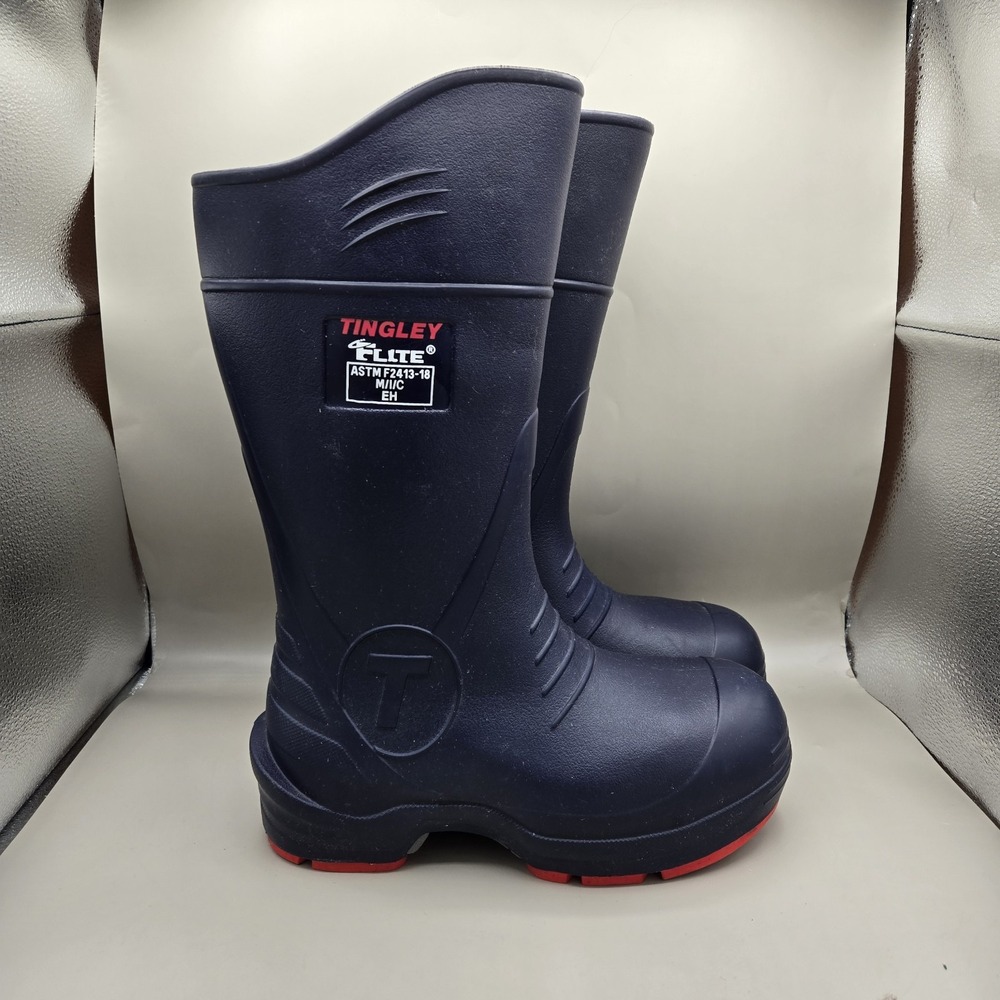 Tingley 26256 Flite Safety Toe Boot W/Chevron-Plus Sole Blue Size Mens 5 W 6.5